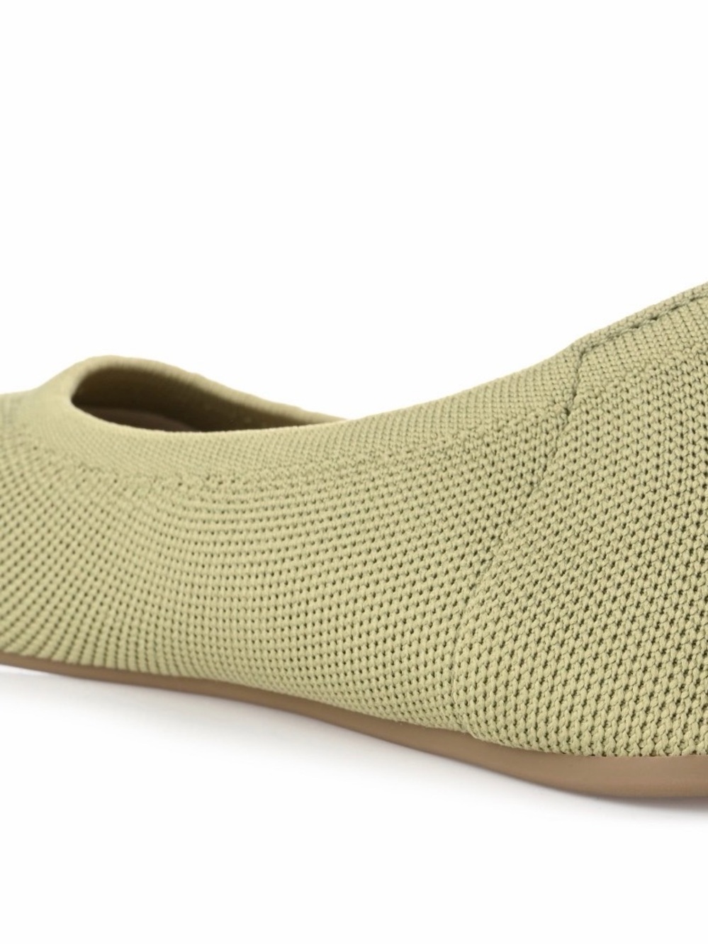 NWT Size 8 Journee Collection Jersie Knit Ballet Flats Olive Green Women’s - Picture 3 of 9